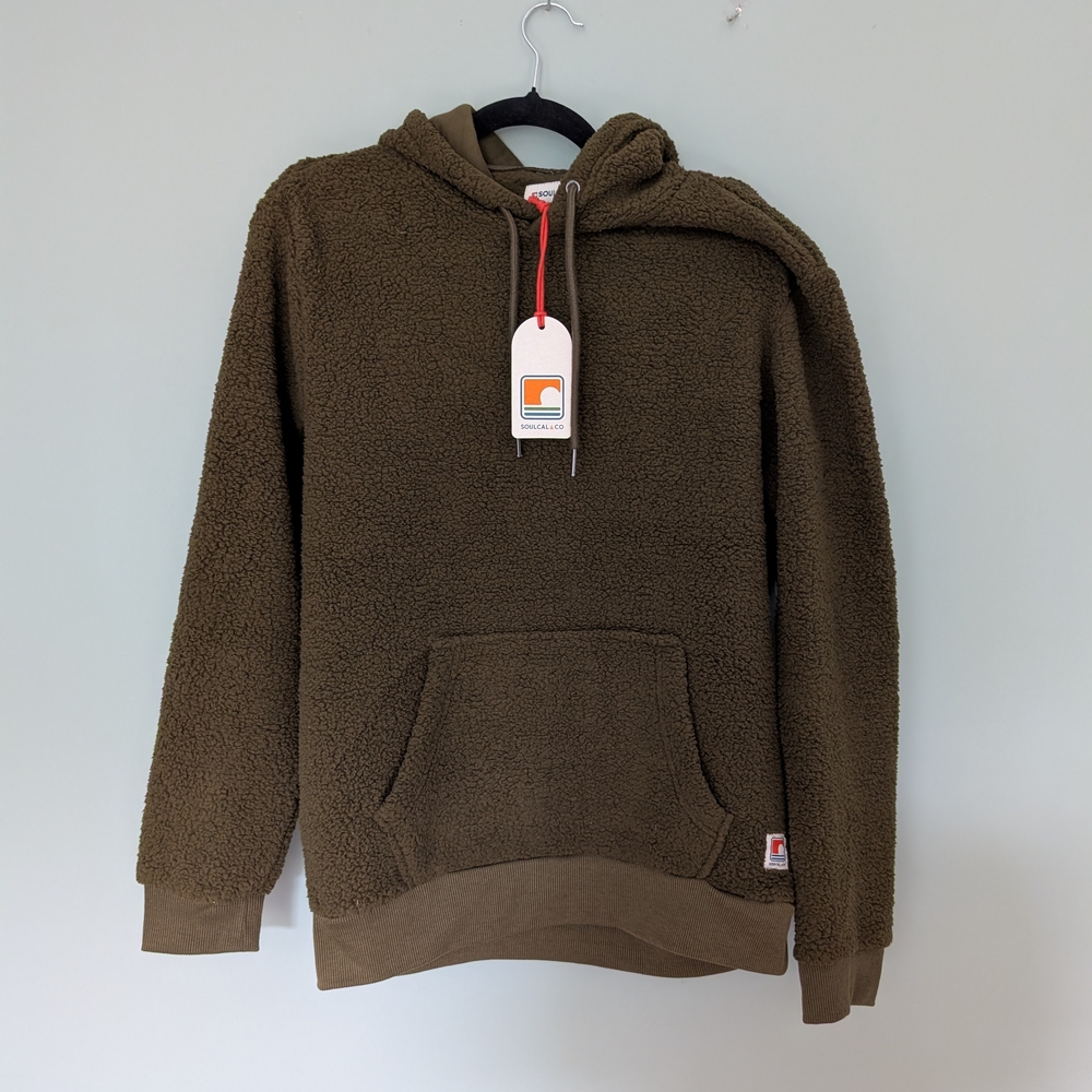 Men's Brown Sherpa Hoodie